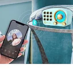 Bluetooth-динамік Gredio Retro, вінтажне FM-радіо в класичному сучасному стилі, сильне посилення басів - мініатюра 2