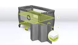 Манеж-ліжечко Lionelo Stefi Plus Grey White, сіро-білий (LO-STEFI PLUS GREY WHITE) - мініатюра 6