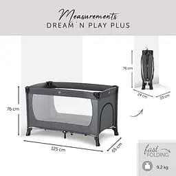Дитячий манеж Hauck Dream N Play Plus Grey, сірий (60361-1) - мініатюра 2