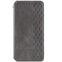 Шкіряний чохол-книжка GETMAN Cubic (PU) для Motorola Moto G15 4G Сірий