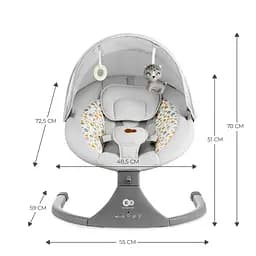 Крісло-гойдалка Kinderkraft Lumi 2 Light Grey (KBLUMI02LGR0000) - мініатюра 9