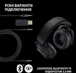 Навушники бездротові ігрові Logitech G Pro X2 Wireless LightSpeed чорні (981-001263) - мініатюра 7