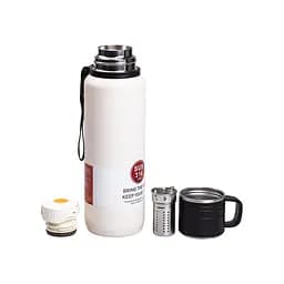 Термос High Bottle 1 л із заварником та фліп кришкою, білий Yiwu HP-14-28W - мініатюра 8