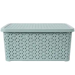 Кошик Diomedea з кришкою 34.5x24.5x15.5 см 10 л світло-фісташковий (К13-374) - мініатюра 2