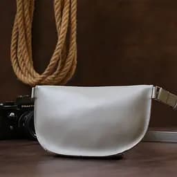 Жіноча бананка із натуральної шкіри Shvigel 16389 сірий - мініатюра 9