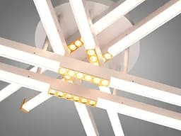 Стельова LED люстра біла 80Вт 6 ліній з пультом - мініатюра 5
