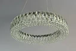 Підвісна кришталева LED-люстра кільце Linisoln 50033-500 50 см 80 Вт із димером для спальні та вітальні до 16 м2 - мініатюра 3