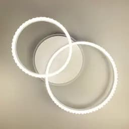 LED люстра на 2 кільця білого кольору з фурнітурою хром Line.F А 55061/2В RGB WH - мініатюра 3