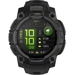Смарт-годинник Garmin Instinct 3 50mm AMOLED Black with Charcoal Band (010-03020-00) - мініатюра 2