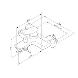 Змішувач для ванни та душу AM.PM X-Joy F85A10000 - мініатюра 9