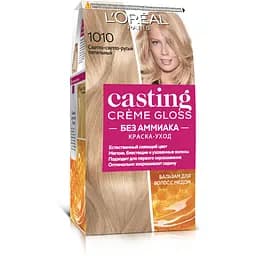 Краска-уход для волос без аммиака L'Oreal Paris Casting Creme Gloss, тон 1010 (Светло-светло-русый пепельный), 120 мл (A5777076)