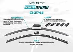 Безкаркасна щітка Velgio Universal Hybrid 22/550 мм (84550) - мініатюра 5