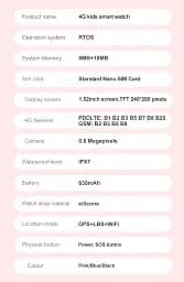 Смарт годинник-телефон дитячі Wonlex CT21 з відеодзвінком WI-FI GPS SIM-карта Pink (18556) - мініатюра 9