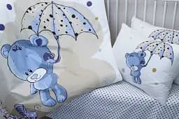 Комплект постільної білизни в ліжечко Tag Tekstil Umbrella blue для немовлят Парасолька (блакитна) - мініатюра 2