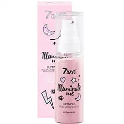 Крем-флюїд для обличчя 7 Days Illuminate Me Rose Girl 4 in 1 №01 Champagne 50 мл (4607154694589) - мініатюра 2