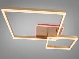 Стельова LED люстра золото 84 Вт пульт 15 м² - мініатюра 3