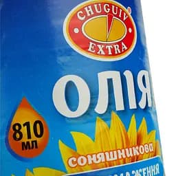 Олія соняшникова Chuguiv Extra для смаження рафінована 810 мл - мініатюра 4