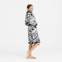 Халат жіночий з плюшевого велюру ексклюзивний Striped 18302 M-L - мініатюра 5