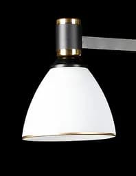 Люстра стельова Splendid Ray LGH50230A/5, 5 ламп, E27, 32 см, чорний, білий, золотий, метал, скло, сучасний стиль для дому - мініатюра 2