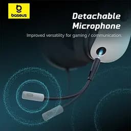 Навушники Baseus ігрові з оздоблюваним мікрофоном GoPlay 1 MAX Gaming Wired Headphones - мініатюра 9