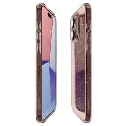 Чохол Spigen Liquid Crystal Glitter Rose Quartz для iPhone 15 Pro (ACS06702) - мініатюра 5