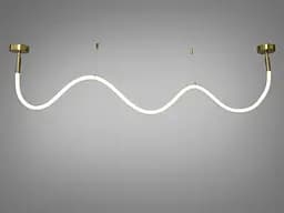 Люстра стельова LED Diasha 9610-2000GAB Шланг, 22W, бронза, сучасний стиль для коридору, спальні, кухні, офісу - мініатюра 2