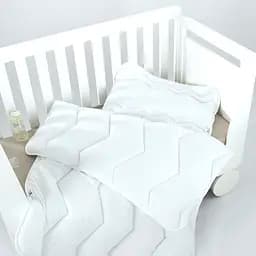 Набір в ліжечко Papaella Comfort: ковдра 135x100 см + подушка 60х40 см (8-29611 білий) - мініатюра 11