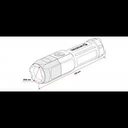 Ліхтар ручний Intertool LB-0120 світлодіодний XPE акумуляторний Li-Ion zoom чотири режими яскравість 120 лм USB зарядка - мініатюра 8