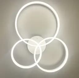 Стельова LED люстра в білому кольорі на 3 кільця Line.F A 8008/3 WH - мініатюра 2