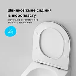 Підвісний унітаз AquaSpin із сидінням м/ліфт AM.PM Like CLA1900SC - мініатюра 5