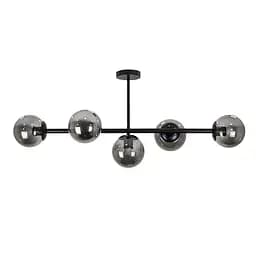 Люстра стельова LED Levistella 7529906-5 BK+BK, E27, чорний, 5 плафонів, сучасний стиль для вітальні