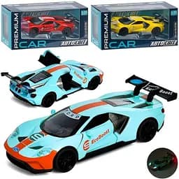 Машина AP-1747 АвтоСвіт, 1:32, метал, інерція, 16см, звук, світло, відчиняються двері, гумові колеса
