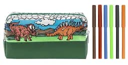 Пенал-розмальовка Moxy Dinosaur Expedition з фломастерами (990194) - мініатюра 2