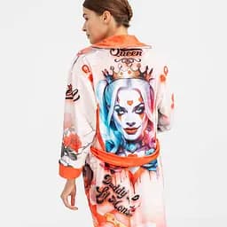 Халат жіночий з плюшевого велюру ексклюзивний Harley Quinn 18333 XS-S - мініатюра 3