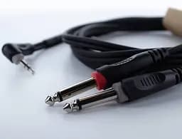 Комутаційний кабель Cordial EY 1 WRPP mini Jack 3.5 stereo - 2x Jack 6.3 mono 1 м - мініатюра 3