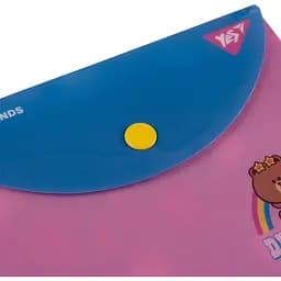 Папка-конверт Yes Line Friends B7 на кнопці (492264) - мініатюра 2