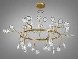 Новинка 2024 люстра підвіс "Світлячок", на 54 лампи, золото сатин - мініатюра 2