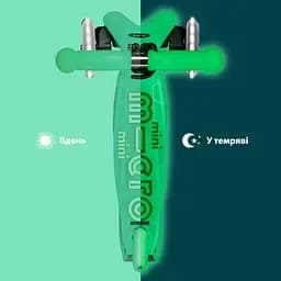 Самокат дитячий Micro Mini Deluxe Glow LED 3-колісний крижаний лайм (MMD216) - мініатюра 7