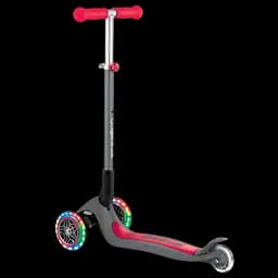 Самокат Globber Primo foldable lights, колеса з підсвічуванням, сіро-червоний (432-120-2) - мініатюра 2