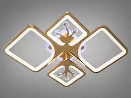 Стельова люстра з диммером і LED підсвічуванням, колір хром, 100W - мініатюра 2