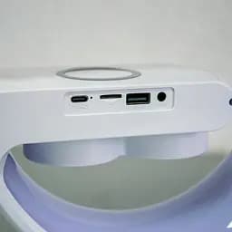 Настільний смарт нічник RGB світильник з бездротовою зарядкою Bluetooth колонка G11 15W BT - мініатюра 5