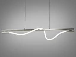 Люстра стельова LED Diasha 9609-L1200CH Мотузка, 15W, хром, сучасний стиль для коридору, вітальні, кухні - мініатюра 2
