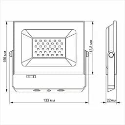 Прожектор Titanum LED TLF306 30W 6000K (TLF306) - мініатюра 3
