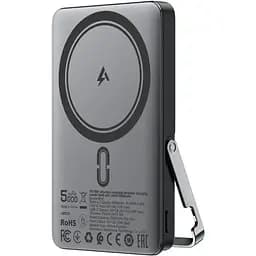 УМБ Acefast Magnetic Wireless 5000mAh 18W PD,QC3.0 USB-C In/Out,with holder, ультра тонкий M16 Black