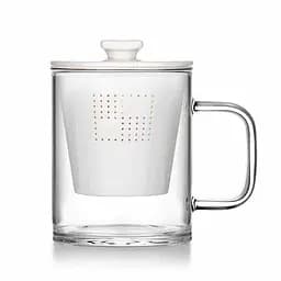 Чашка-заварник Bonston Total White BC-03 450 мл - мініатюра 2