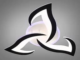 Стельовий світильник LED Diasha 8146/3BK, 45W, 3200K-6500K, чорний метал, сучасний стиль для дому - мініатюра 2