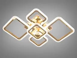 Люстра стельова LED Diasha A8160/2+3G, 80W, 3200K-6500K, золото, сучасний стиль для дому - мініатюра 2