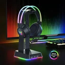 Ігрові провідні навушники Onikuma X15 Pro з висувним мікрофоном, шумозаглушенням і LED підсвічуванням Чорний - мініатюра 5