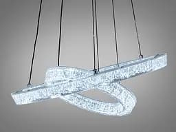 Підвісна люстра LED чорна 2 кільця 54 Вт до 9 м² - мініатюра 2