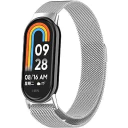 Ремінець DK для Xiaomi Mi Band 8 Metal Milanese Loop Magnetic (015814) (silver) - мініатюра 2